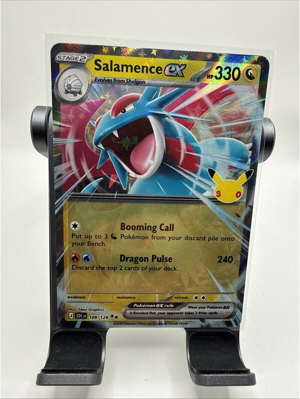 Pokemon Salamence ex 109/128 Holo Double Rare ME: 30th Celebration (NM)